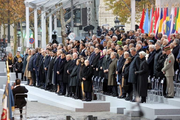 World leaders gather in Paris to mark the 100 100 years since the end of the World War I. (Photo: AFP)